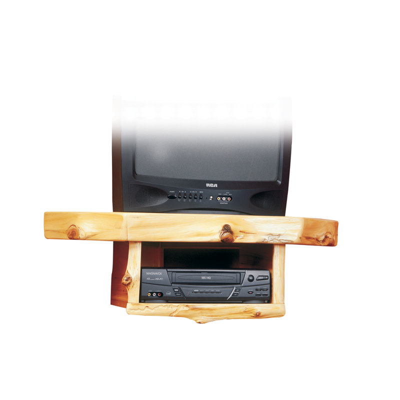 Fireside Lodge Traditional Cedar Log Shelf Fixed Corner Mount for up to